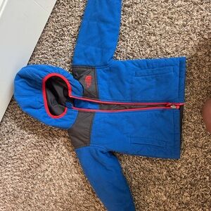 Reversible!! The North Face Bright Blue Toddler Fleece Jacket with Red Zipper